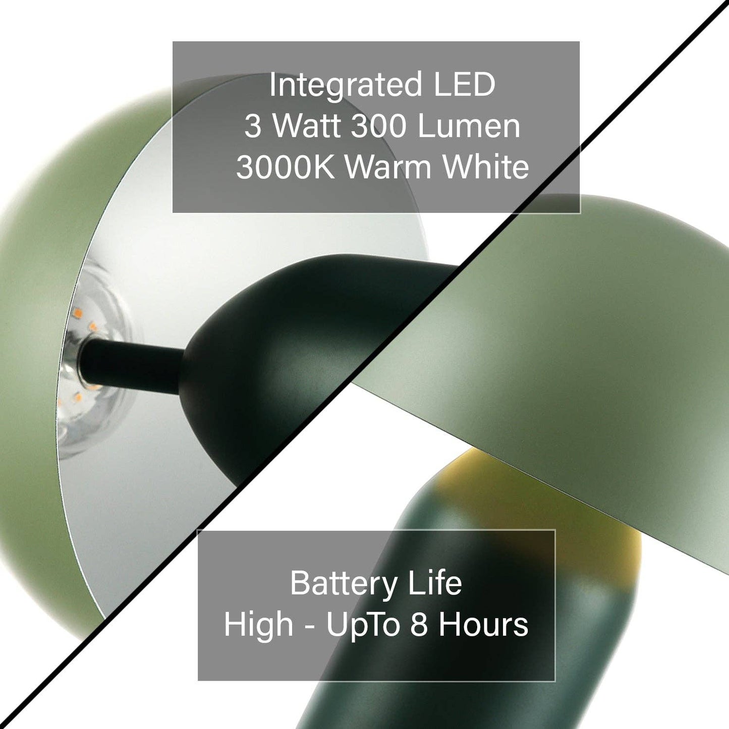 Modern Rechargeable Mushroom Table Lamp With Touch Dimmer