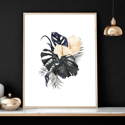 Tropical wall mural | set of 3 wall art prints