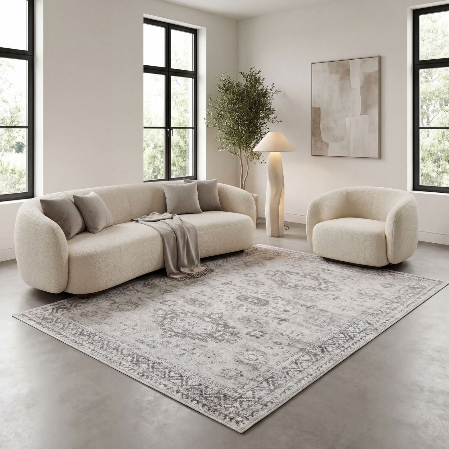 Montana Vintage Grey Rugs | 4050