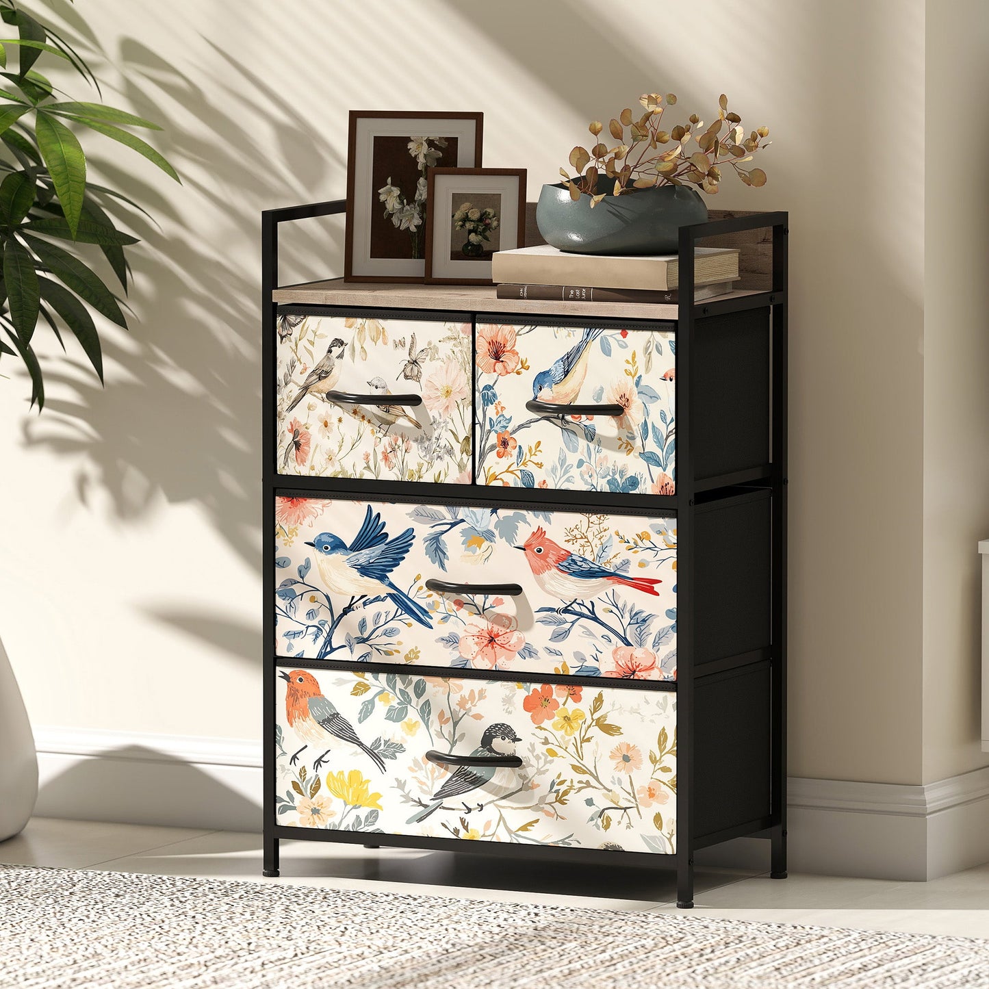 HOMCOM 4-Drawer Chest of Drawers - White