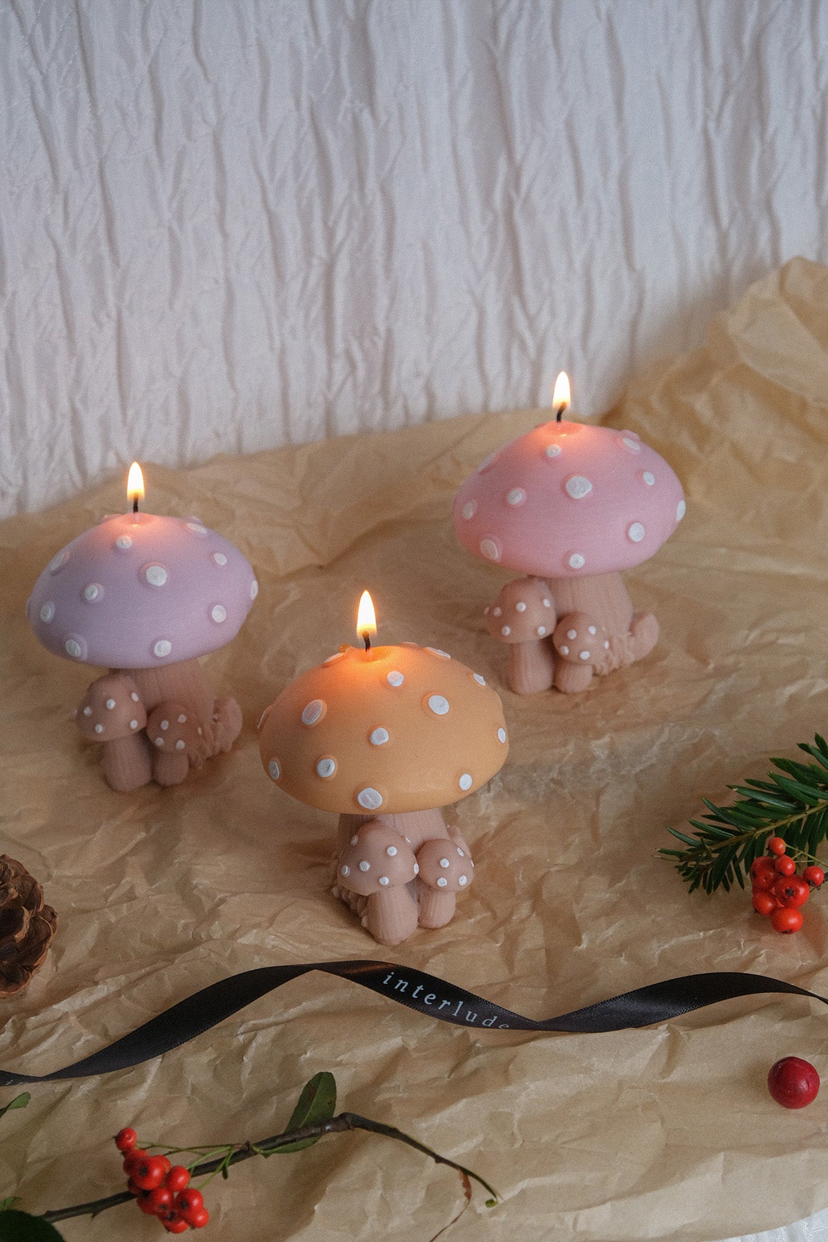Mushroom Family Candle