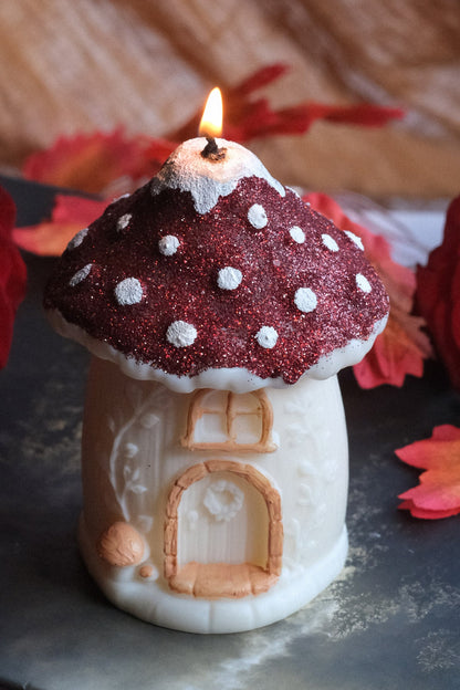 Mushroom House Candle
