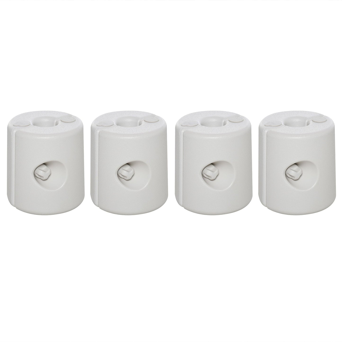 Outsunny 4 Pack 36 kg Gazebo Weights, Canopy Tent Weights with Rapid Clip, Gazebo Leg Weights Fill with Sand or Water, White
