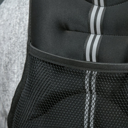 HOMCOM 5KG Weighted Vest, Running Weight Vest with Adjustable Straps, Convenient Pocket and Reflective Strips, for Men and Women Cardio Exercise Strength Training Workout