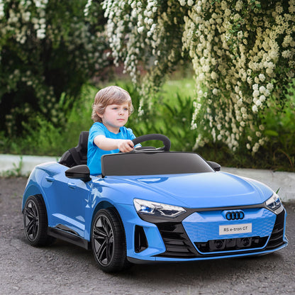 HOMCOM Audi Licensed 12V Kids Electric Ride-On, with Remote Control, Suspension System, Lights, Music, Motor - Blue