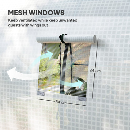 Outsunny 180 x 180cm Walk-In Polytunnel Greenhouse - White