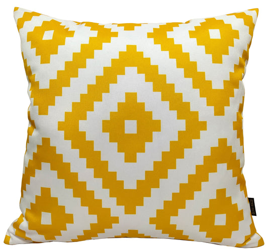 OLIVIA ROCCO Nairobi Ochre Waterproof Outdoor Cushion Covers 43 X 43 cm Weather Resistant for Patio Garden Cushions Indoor and Outdoor Use