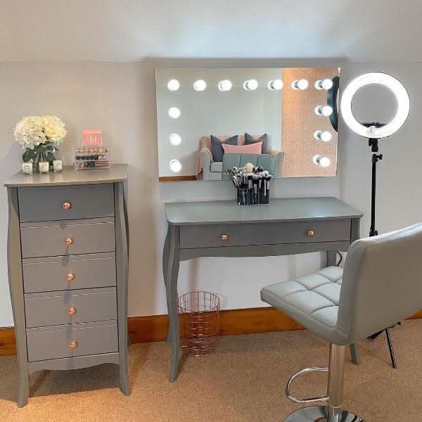 Nicole Hollywood Mirror Wall Mounted 100x60cm