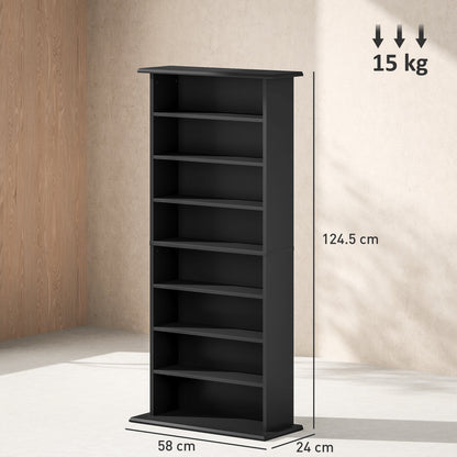 HOMCOM 360 CD/185 DVD/185 Blu-ray Storage Unit - Black
