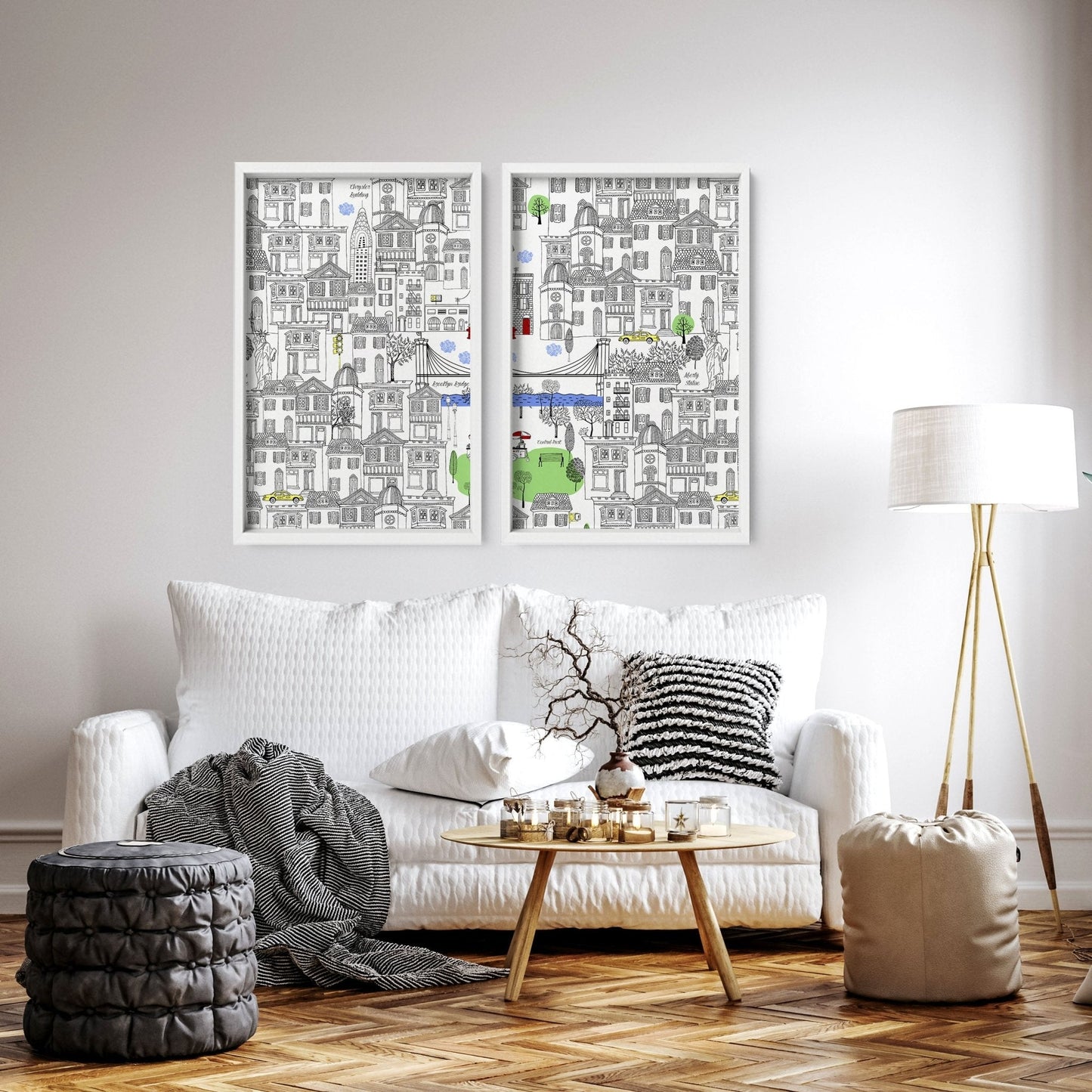 NY City Wall Art | Set of 2 travel posters