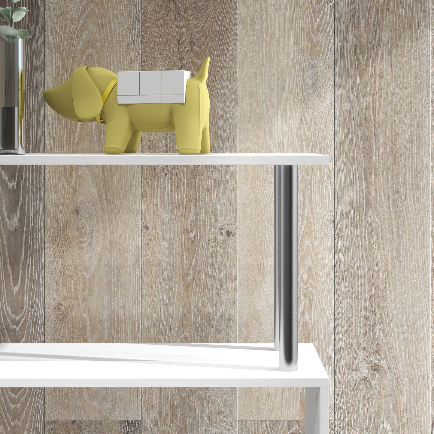 HOMCOM S Shape Bookcase, 5 Tiers Bookshelf, Modern Freestanding Storage Shelf for Home Office, Study, Living Room, 80 x 30 x 145cm, White