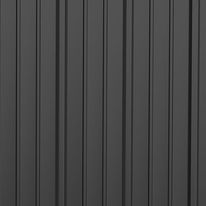 Outsunny 5.3 x 3.1ft Corrugated Steel Garden Shed - Black