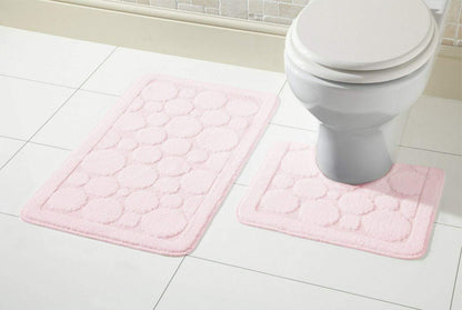OLIVIA ROCCO Cali Bath Mat And Pedestal Set Ultra Soft Non Slip Highly Absorbent