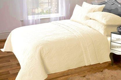 OLIVIA ROCCO Sorrento Embossed Quilted Bedspread Set Versatile Sofa Or Bedding Hotel-Quality Everyday Comfort