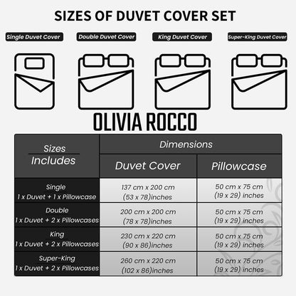 OLIVIA ROCCO Marrakesh Grey Printed Duvet Cover Set Easy Care With Pillowcases Hotel-Quality Super Soft Finish