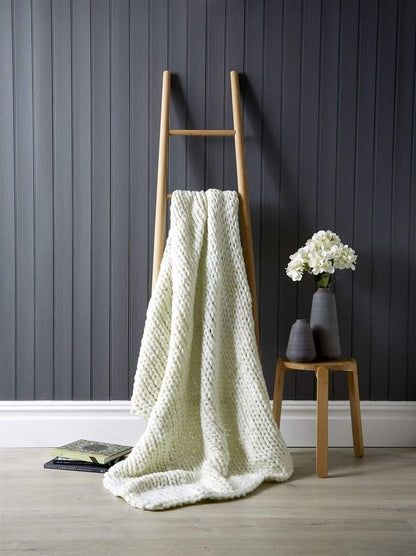 OLIVIA ROCCO Handmade Chunky Cable Knit Throw Oversized Super Soft Fleece Blanket Decor