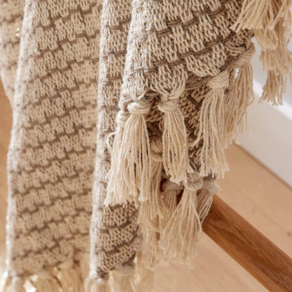 OLIVIA ROCCO Cotton Throw For Sofa And Bed Lightweight Super Soft Lisbon Casablanca Tangier