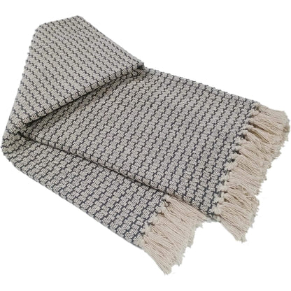OLIVIA ROCCO Cotton Throw For Sofa And Bed Lightweight Super Soft Lisbon Casablanca Tangier