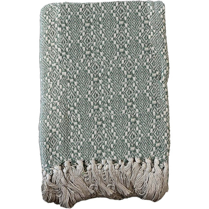 OLIVIA ROCCO Cotton Throw For Sofa And Bed Lightweight Super Soft Lisbon Casablanca Tangier