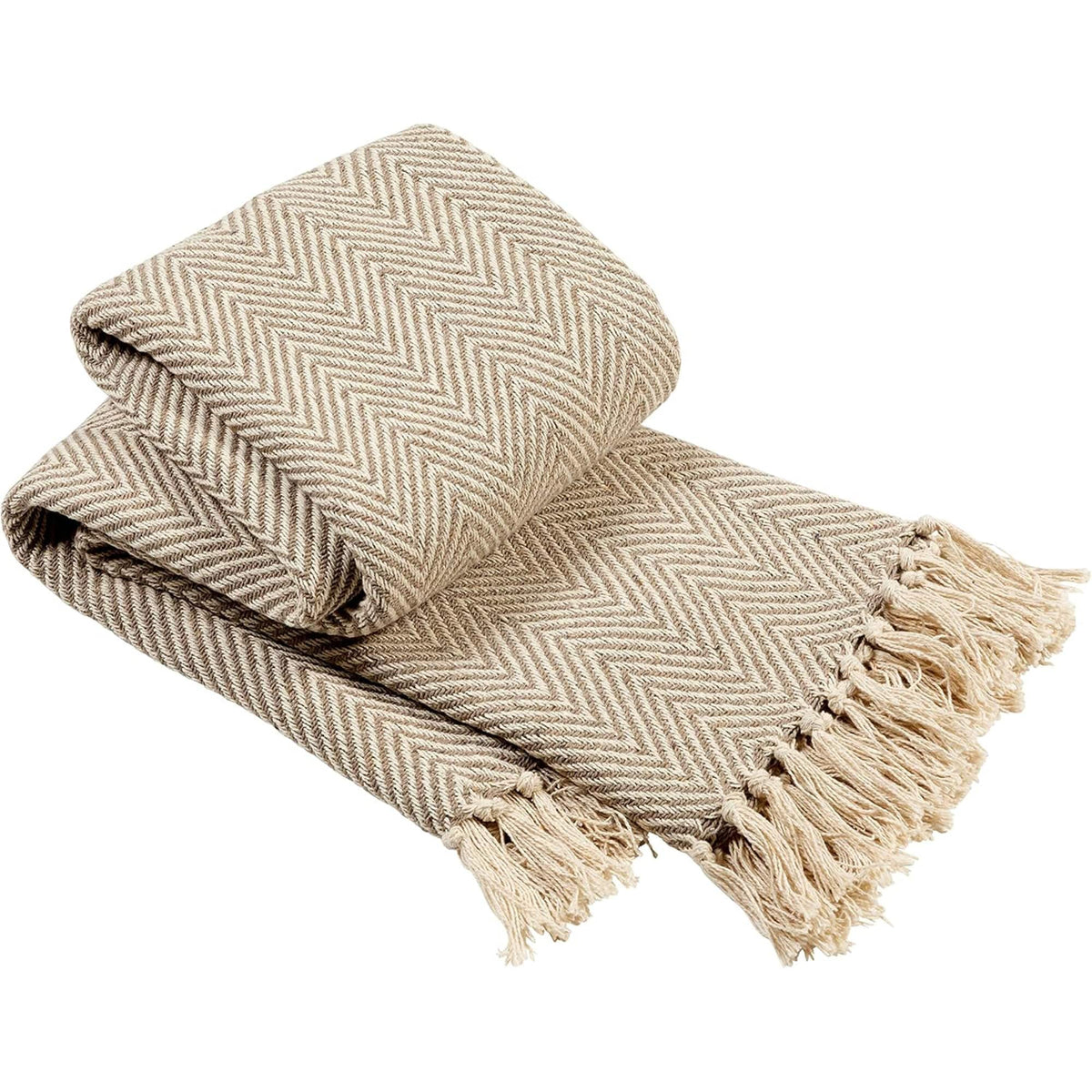 OLIVIA ROCCO Cotton Throw For Sofa And Bed Lightweight Super Soft Lisbon Casablanca Tangier