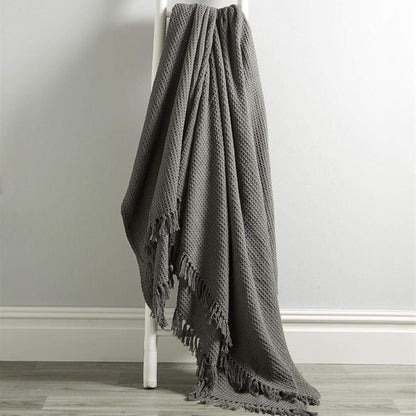 OLIVIA ROCCO Cotton Throw For Sofa And Bed Lightweight Super Soft Lisbon Casablanca Tangier