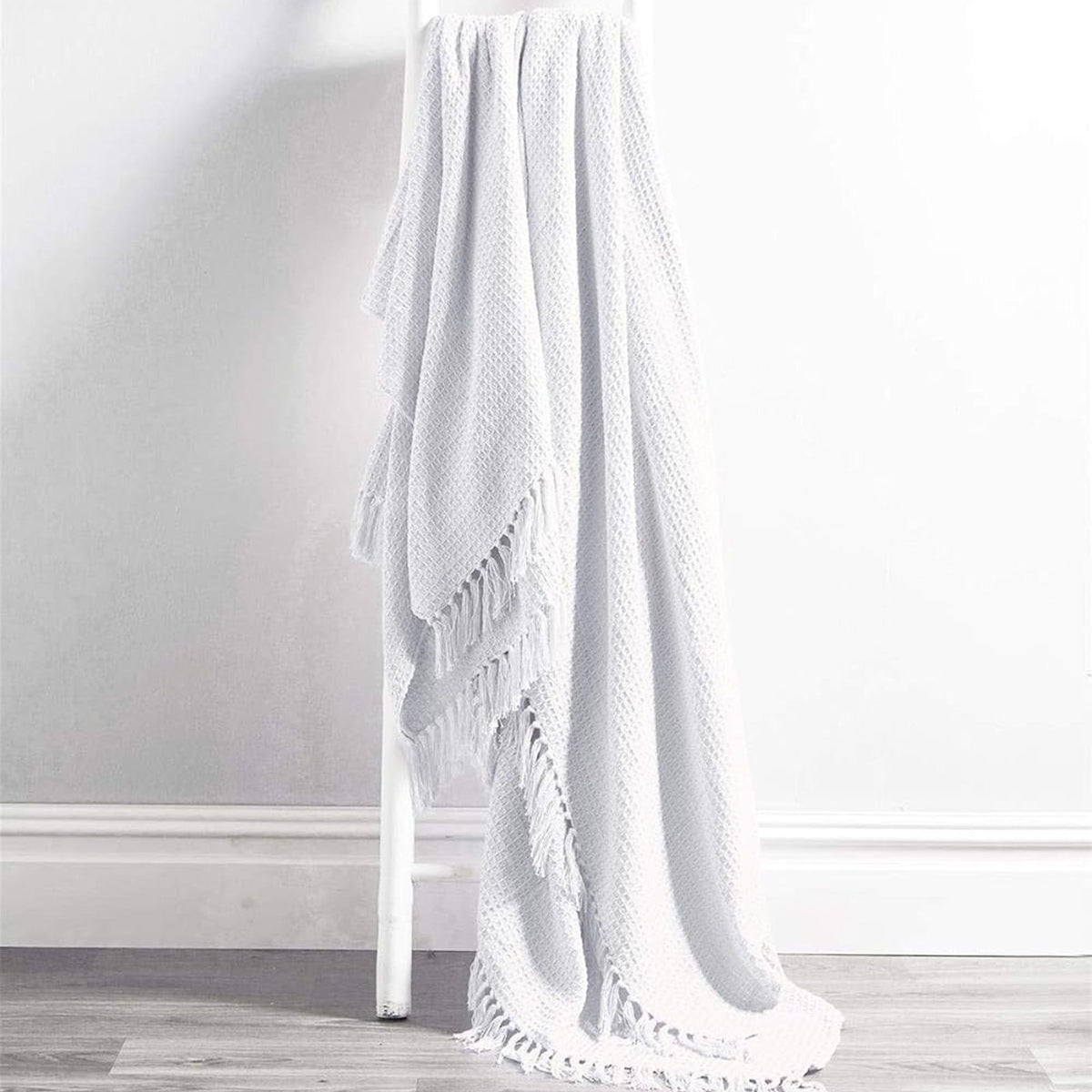 OLIVIA ROCCO Cotton Throw For Sofa And Bed Lightweight Super Soft Lisbon Casablanca Tangier