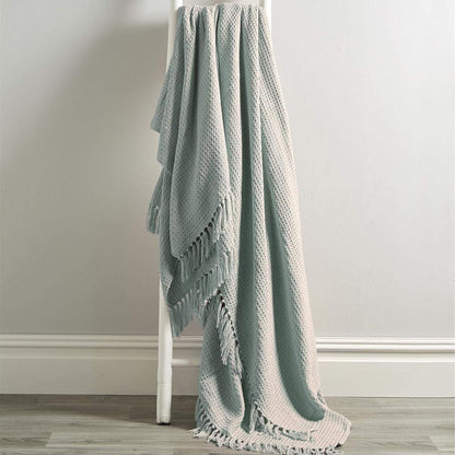 OLIVIA ROCCO Cotton Throw For Sofa And Bed Lightweight Super Soft Lisbon Casablanca Tangier