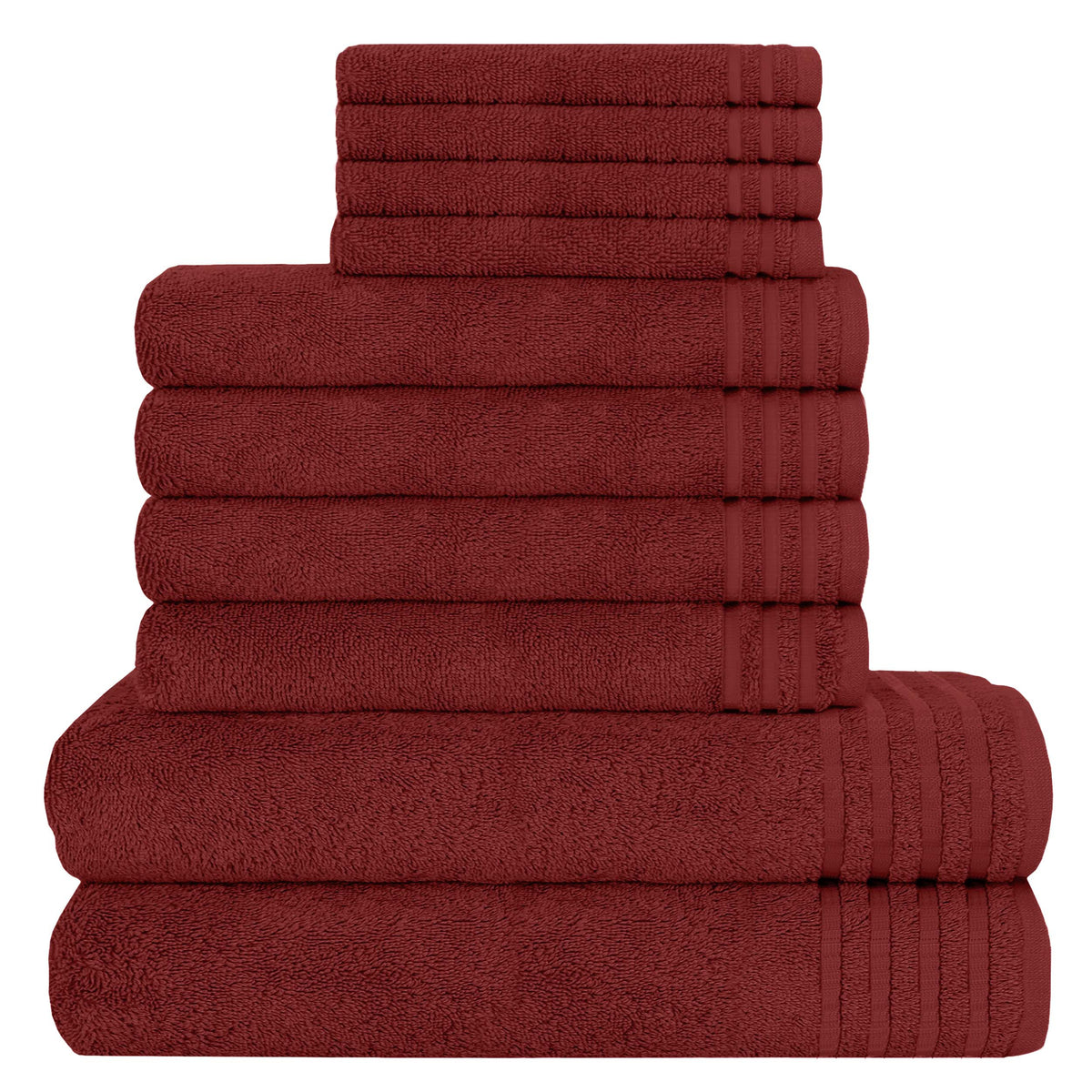 OLIVIA ROCCO Monaco 10 Piece Egyptian Cotton Towel Set 500 GSM With 4 Face Towels