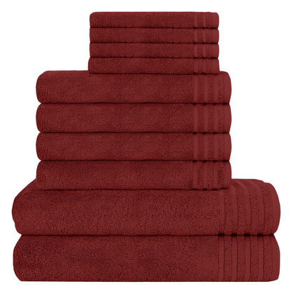 OLIVIA ROCCO Monaco 10 Piece Egyptian Cotton Towel Set 500 GSM With 4 Face Towels