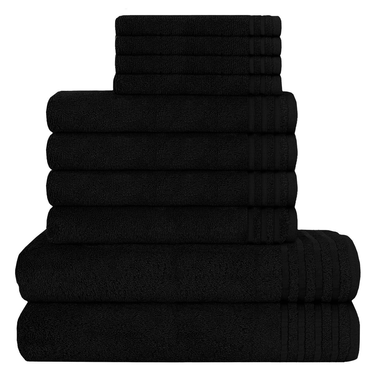 OLIVIA ROCCO Monaco 10 Piece Egyptian Cotton Towel Set 500 GSM With 4 Face Towels