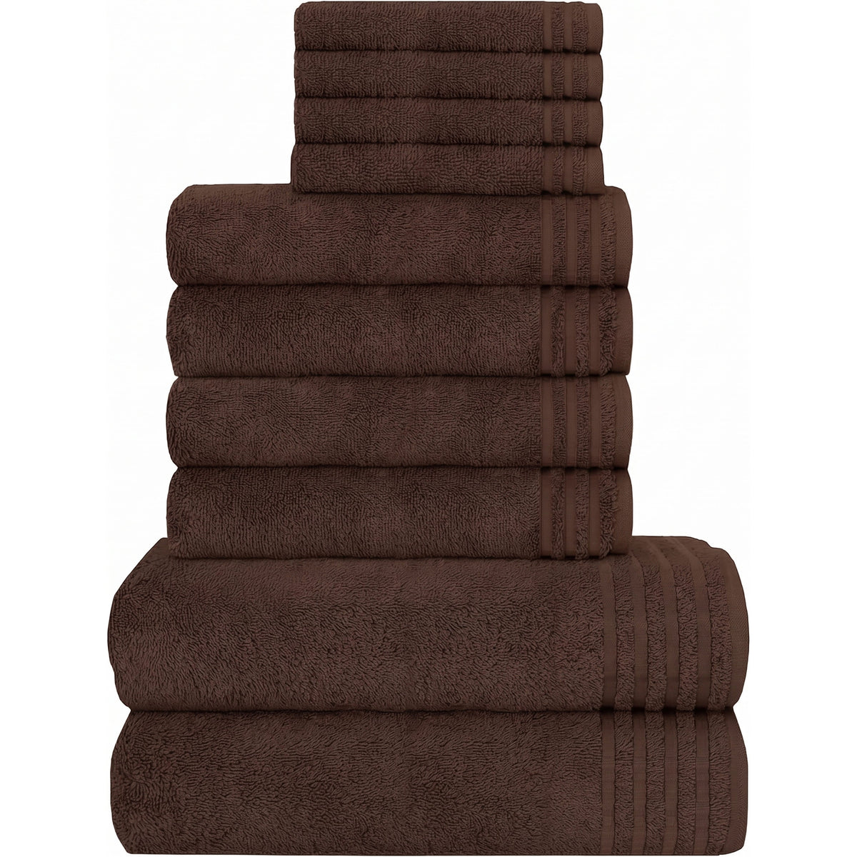 OLIVIA ROCCO Monaco 10 Piece Egyptian Cotton Towel Set 500 GSM With 4 Face Towels