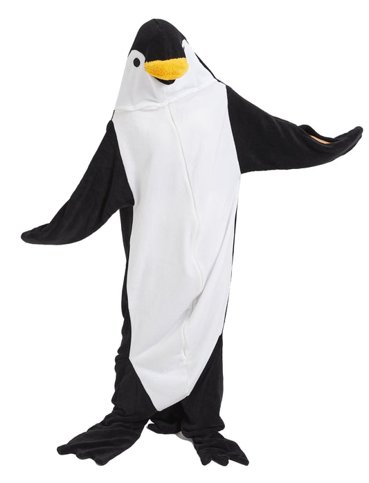 Oversized Penguin Animal Wearable Blanket Hoodie Soft Fleece Hooded Blanket with Sleeves Warm Winter Loungewear by OLIVIA ROCCO