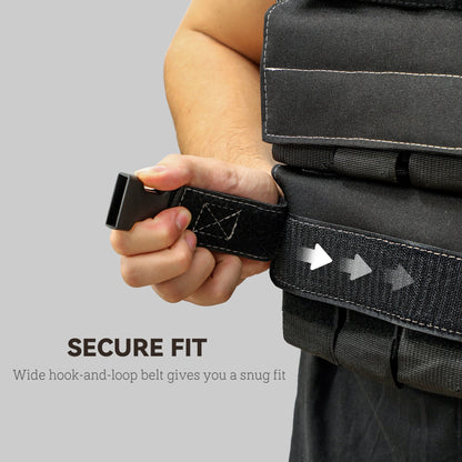 SPORTNOW 20KG Adjustable Weighted Vest, Running Weight Vest, with 30 Metal Weights, Reflective Strips, for Running, Exercise