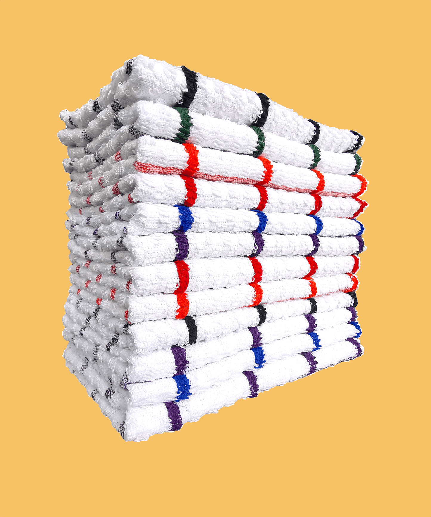 Pack of 12 Catering Grade Terry Tea Towels 100 Indus Valley Cotton Checkered Assorted Colours Durable Absorbent and Soft for Home Restaurants Cafes by OLIVIA ROCCO