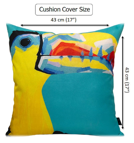 OLIVIA ROCCO Pelican Outdoor Waterproof Weather-Resistant Cushion Covers 43x43 cm for Patio, Garden, Beach and Indoor Use