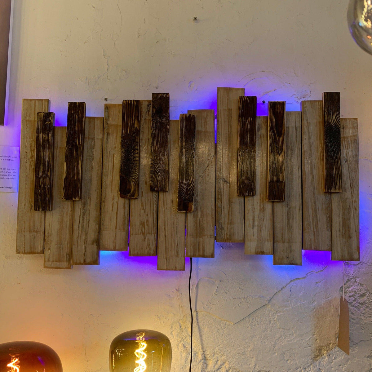 Piano Keyboard LED Wall Art