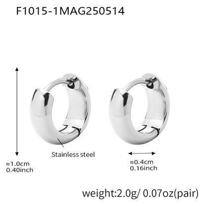 1 Pair IG Style Casual Vacation Geometric Polishing Plating 304 Stainless Steel 18K Gold Plated Earrings