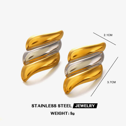 1 Pair Casual Cute Simple Style Wings 304 Stainless Steel 18K Gold Plated Ear Studs