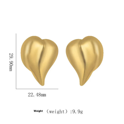 1 Pair Elegant Modern Style Geometric Plating Titanium Steel Ear Studs