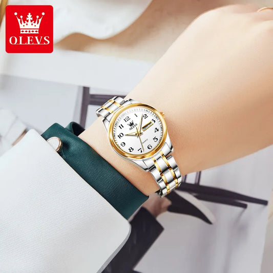 Casual Solid Color Butterfly Double Snap Quartz Women's Watches