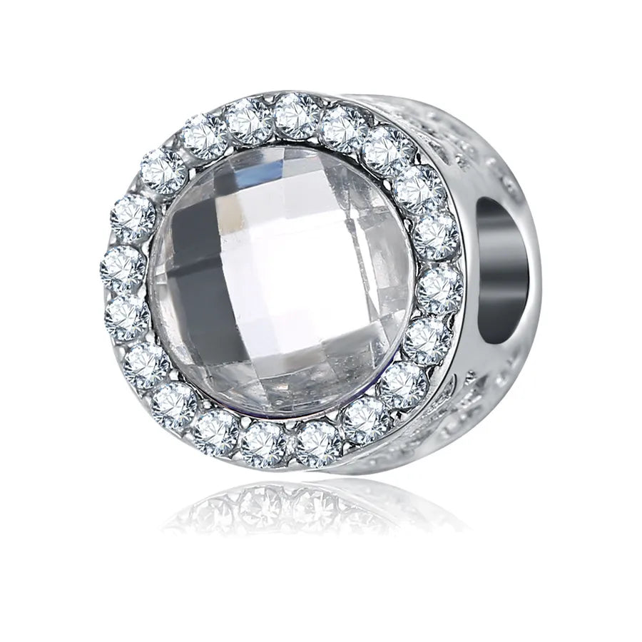 1 Piece 1.2*1.2*1cm  Alloy Round Beads