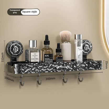 Bathroom suction cup triangle storage rack punch-free wall-mounted shelf bathroom toilet washstand corner storage rack