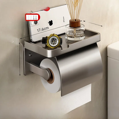 Toilet tissue box wall-mounted toilet tissue holder bathroom punch-free waterproof toilet paper box toilet roll holder