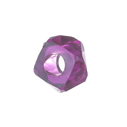 1 Piece 15*15mm Alloy Resin Geometric Polished Beads