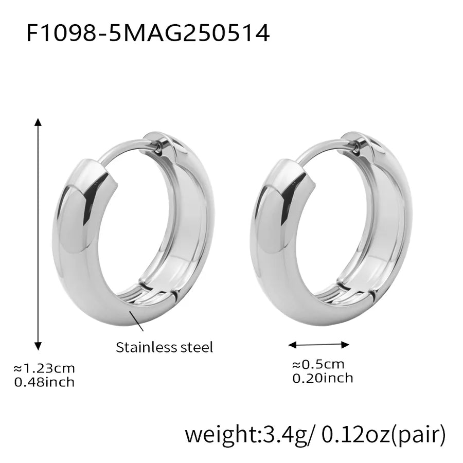 1 Pair IG Style Casual Vacation Geometric Polishing Plating 304 Stainless Steel 18K Gold Plated Earrings