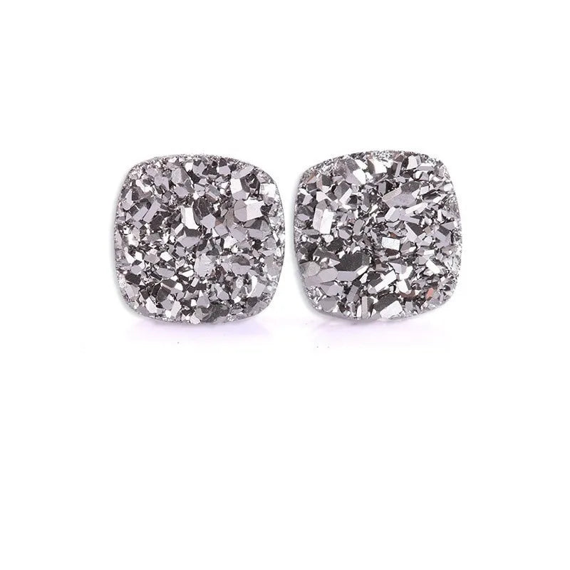 1 Pair Simple Style Geometric Inlay Titanium Steel Rhinestones Ear Cuffs