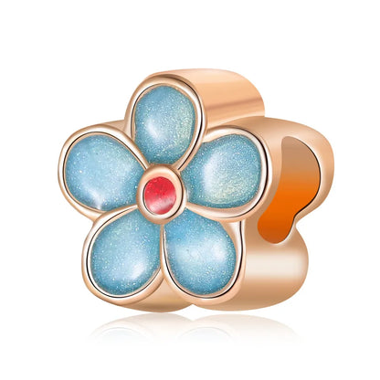 1 Piece 1.2*1.2*0.8cm Alloy Flower Pendant Beads