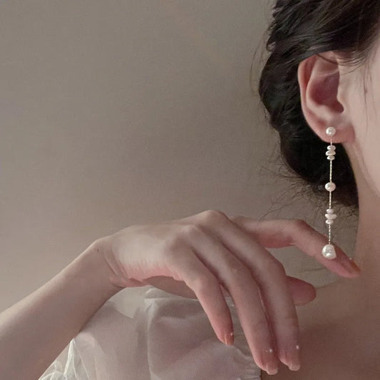 1 Pair Freshwater Pearl Freshwater Pearl Water Droplets Drop Earrings