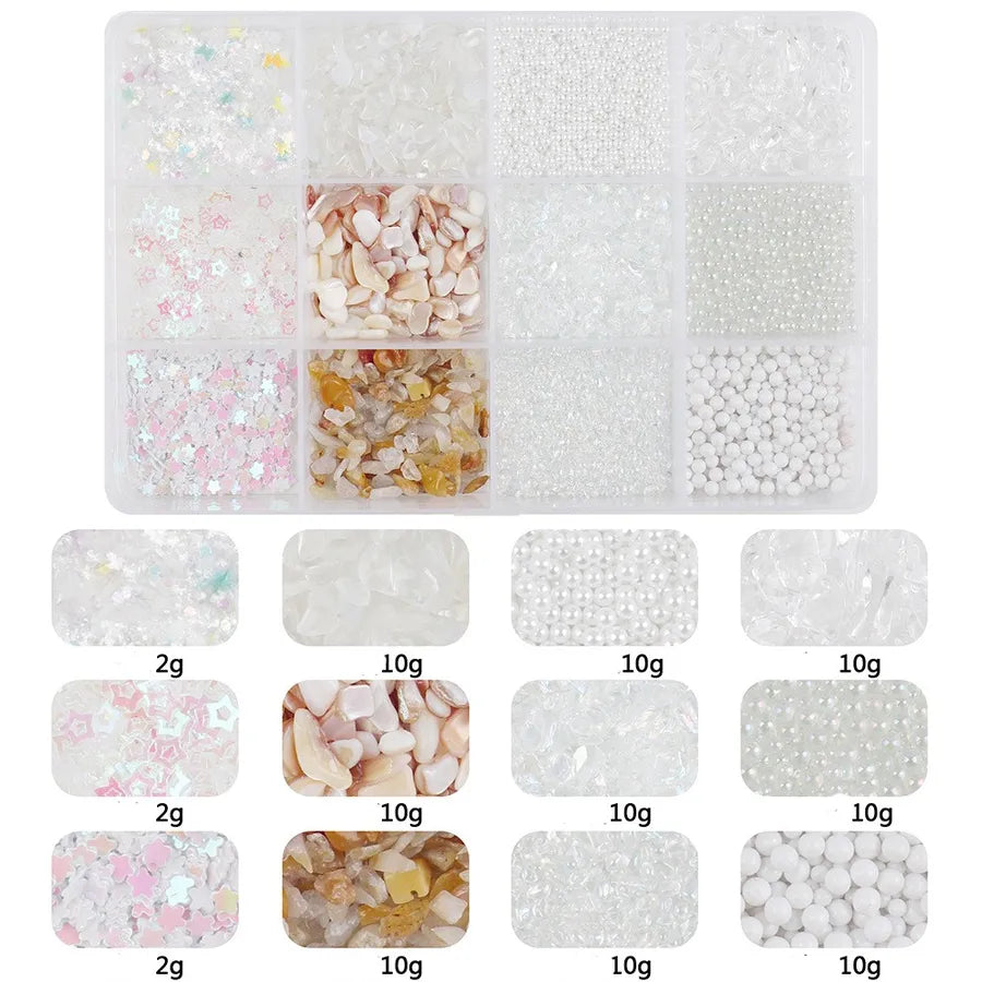 1 Box ABS Solid Color Beads