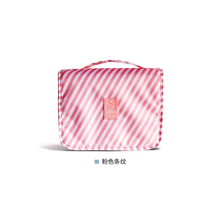 casual solid color oxford cloth toiletry bag